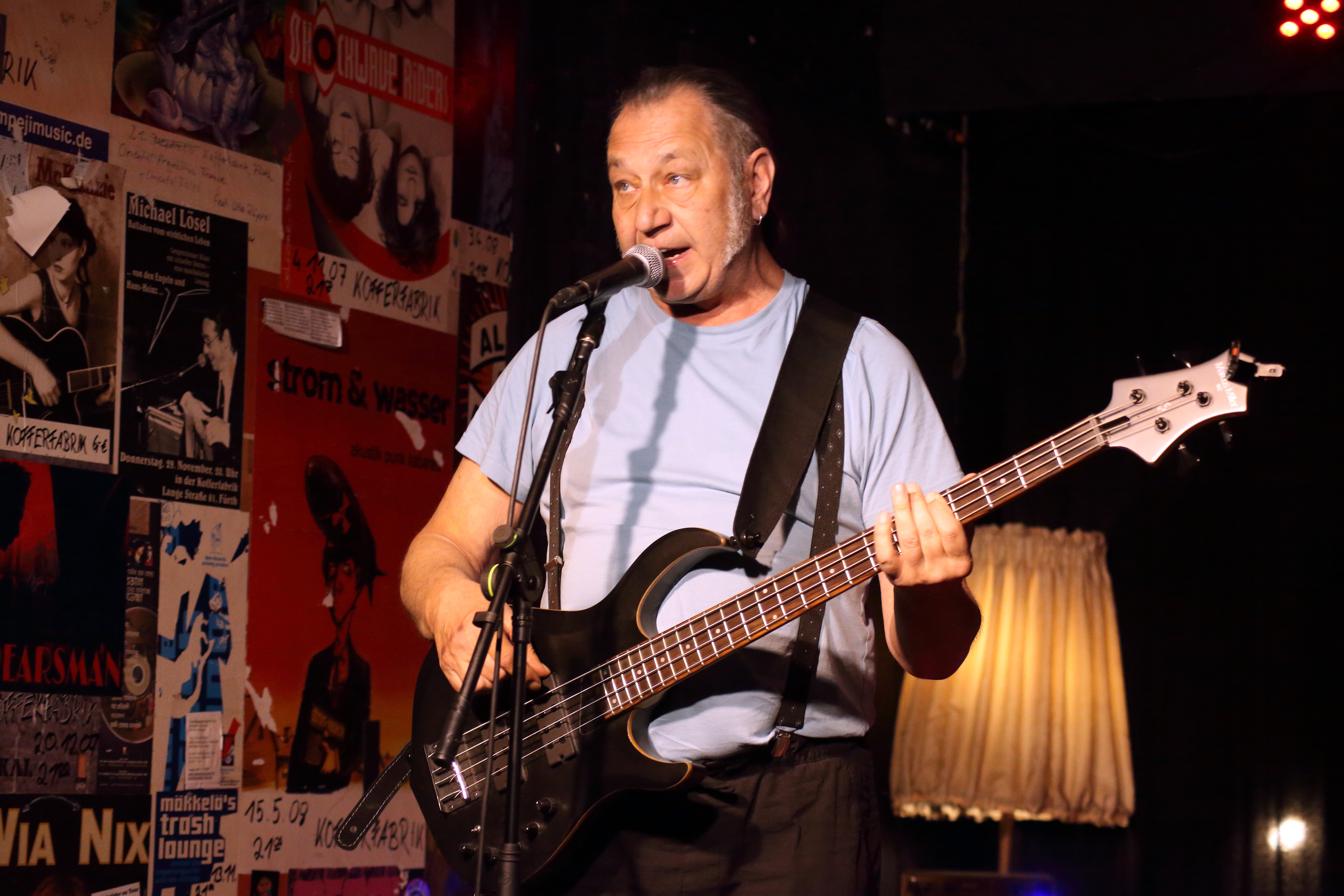 Bass und Gesang bei einem Auftritt von Suspekte Elemente